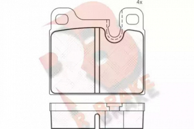 R BRAKE rb0303 -  Комплект тормозных колодок, дисковый тормоз